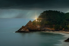 "Pharos"  The Heceta Head Lighthouse on the Oregon Coast has boasted this dramatic setting since 1894.