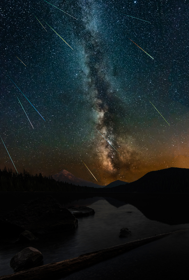 Milky Way and Perseid Photography at Lost Lake Oregon