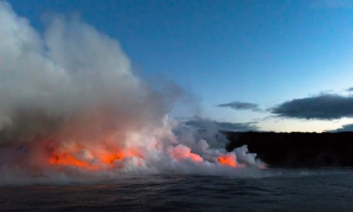 Big Island Hawaii Kilauea volcano lava ocean entry