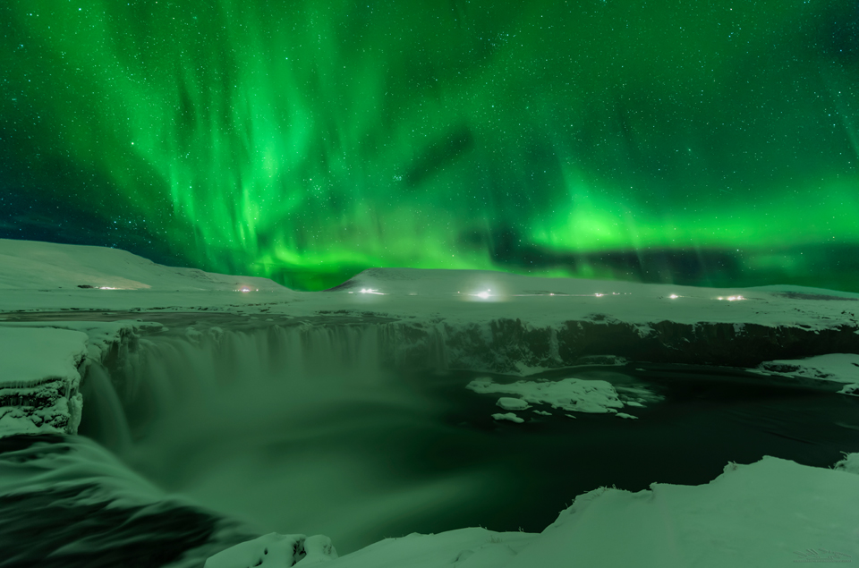Photographing the Northern Lights in Iceland Godafoss