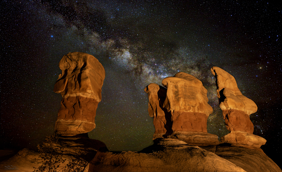 The Three Wisemen in Devil's Garden area of the Grand Staircase Escalante National Monument.