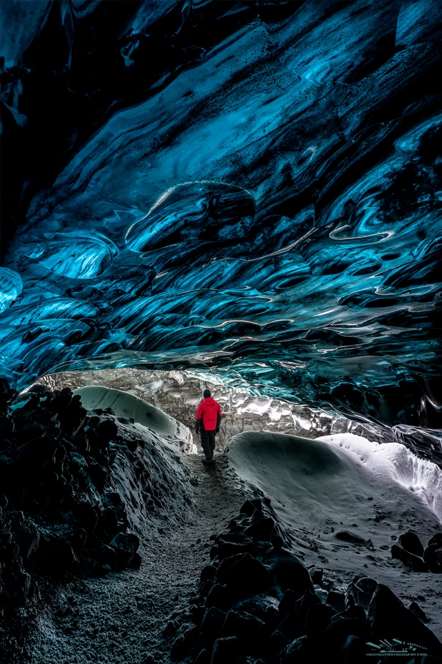 Ice Cave at Vatnajokull Glacier Iceland
